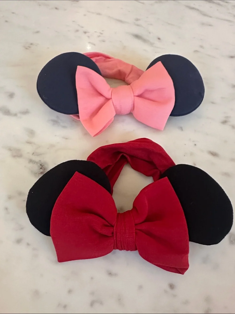 Little Sleepies Red & Black Mouse Ear Bow Headbands